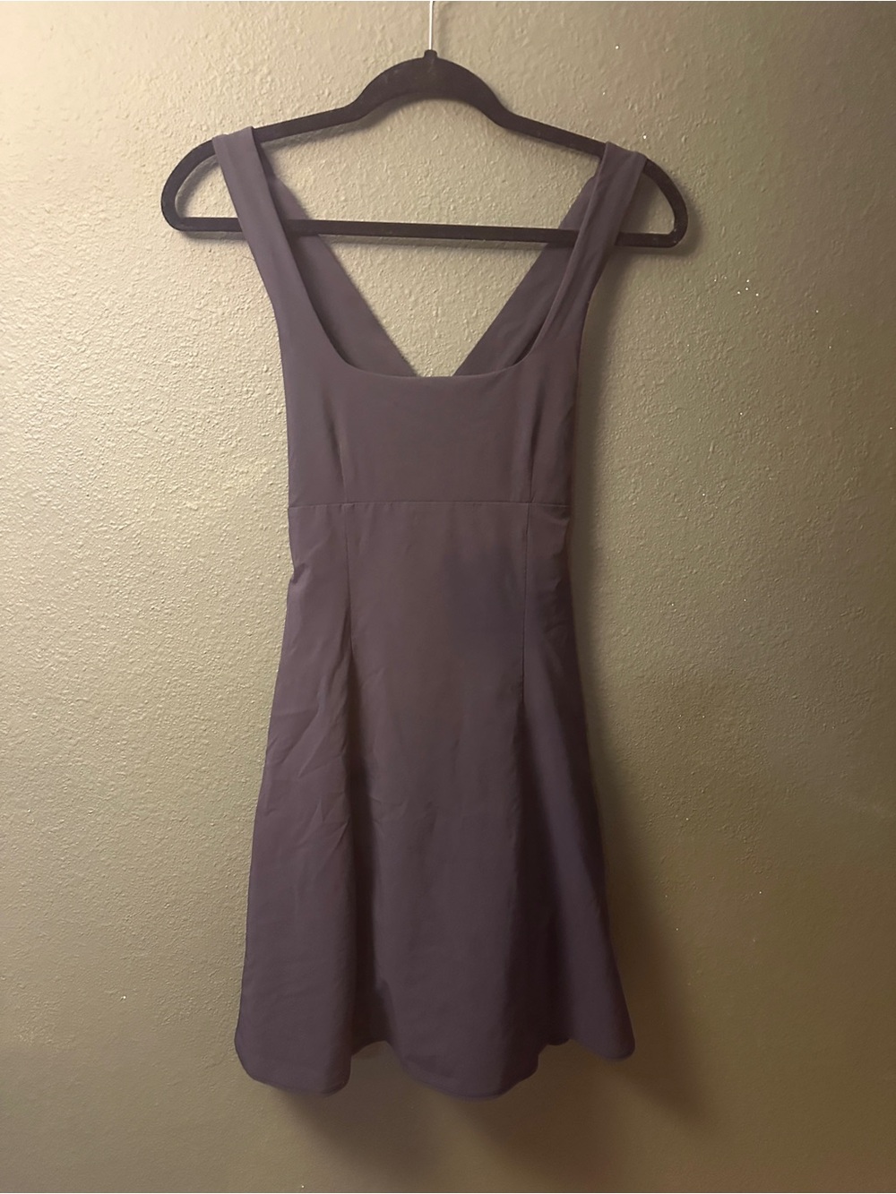 Outdoor Voices Black Scoop Neck Mini Dress